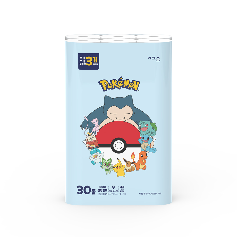 포켓몬스터 화장지 3겹 30롤