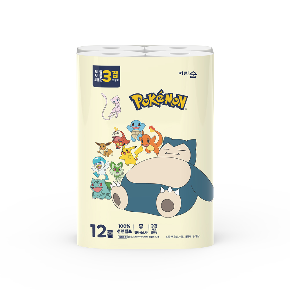포켓몬스터 화장지 3겹 12롤