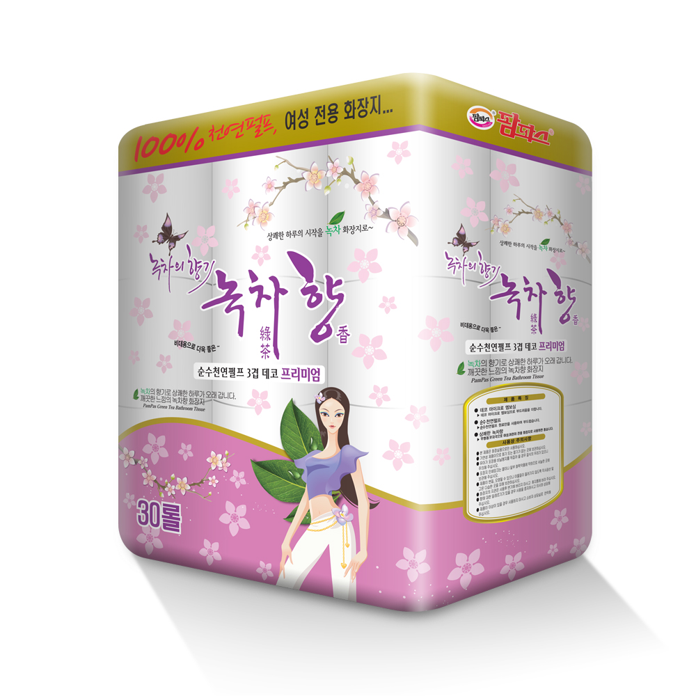 오후애 녹차화장지 3겹 30롤